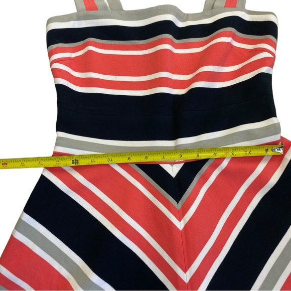 Banana Republic | Milly Collection Striped Summer Dress 4 Fit flare Straps Girly - Picture 13 of 14